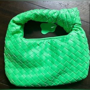 Super cute neon woven purse/handbag,